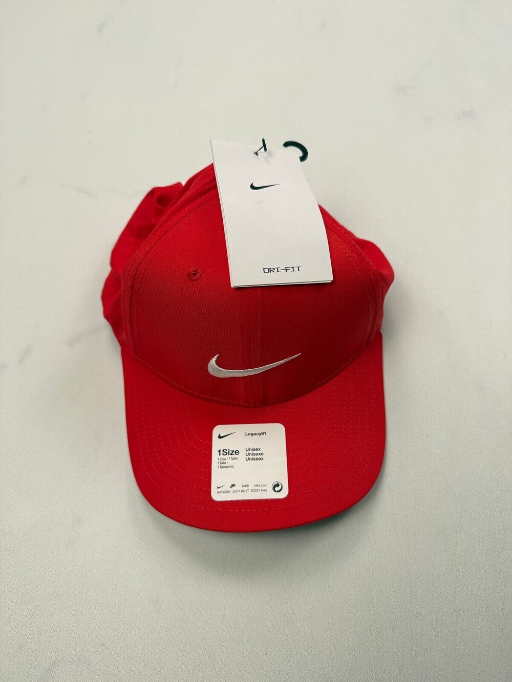 Nike Legacy91 Trucker Hat Red Current Adjustable - Unisex One Size